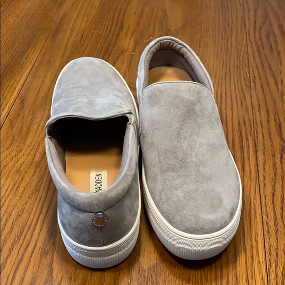suede steve madden slip ons